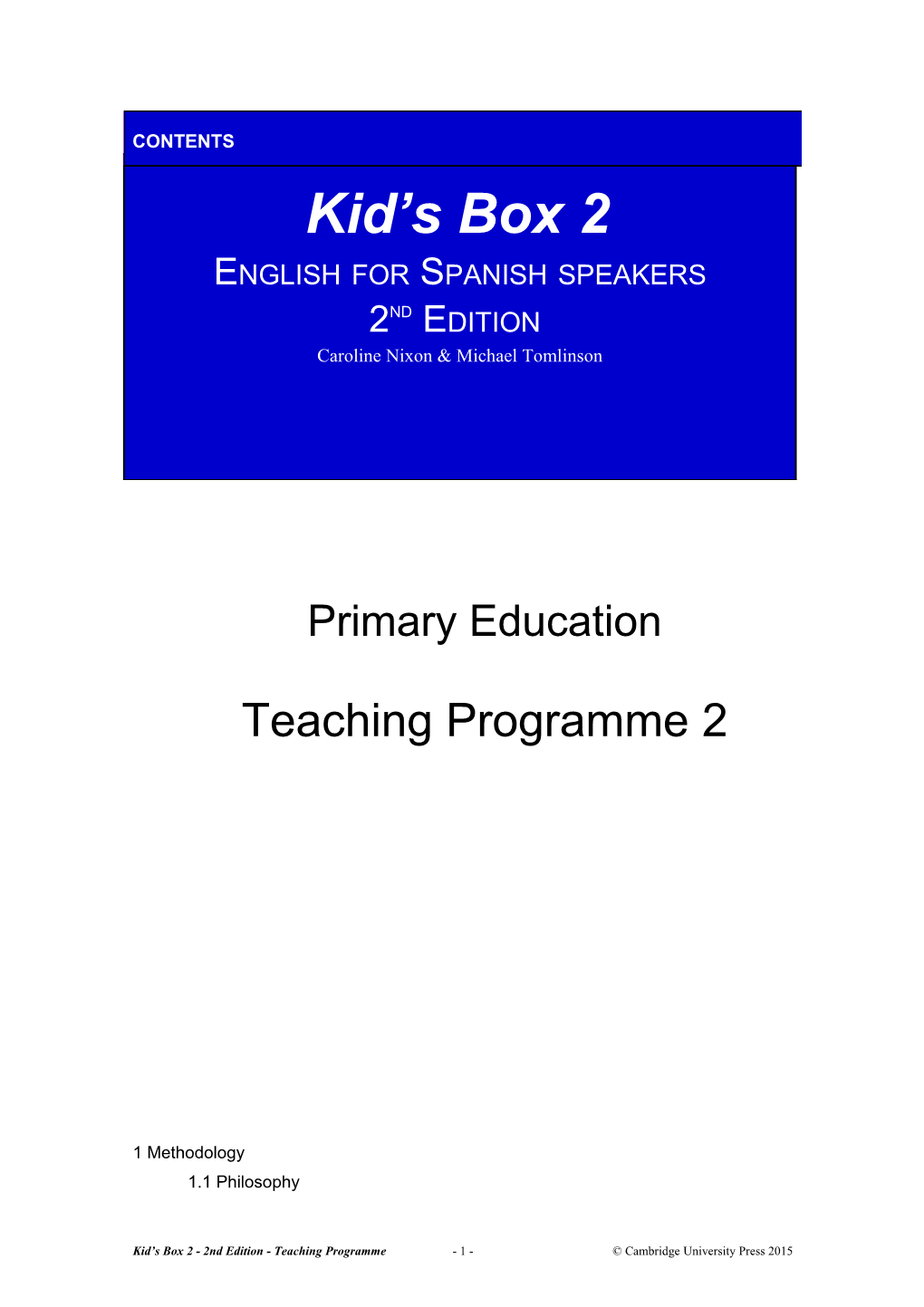 Teaching Programme 2