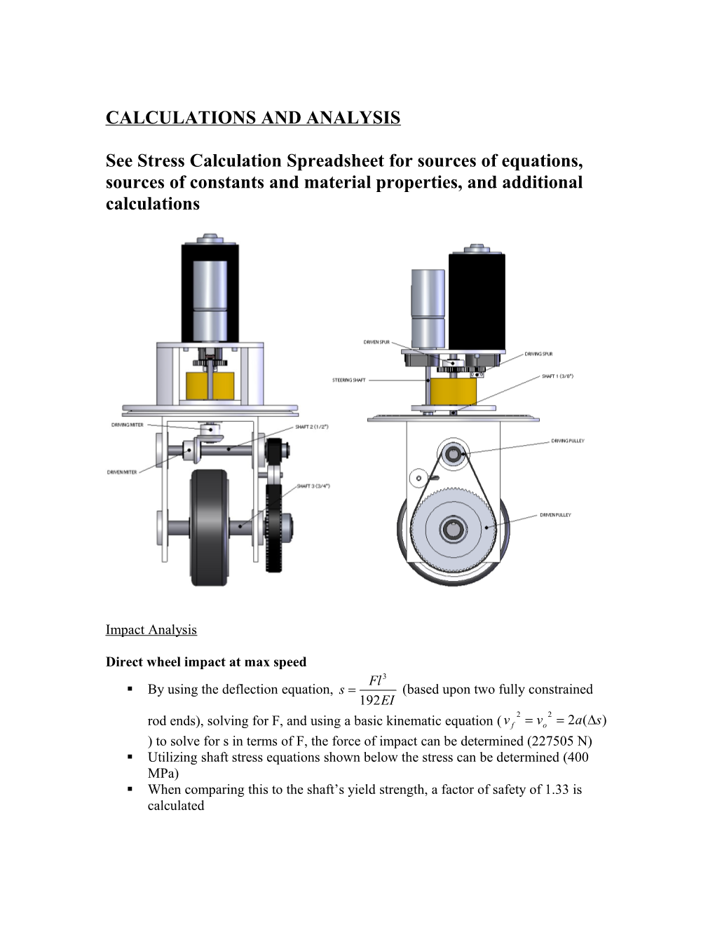 Shaft Stress Calculations