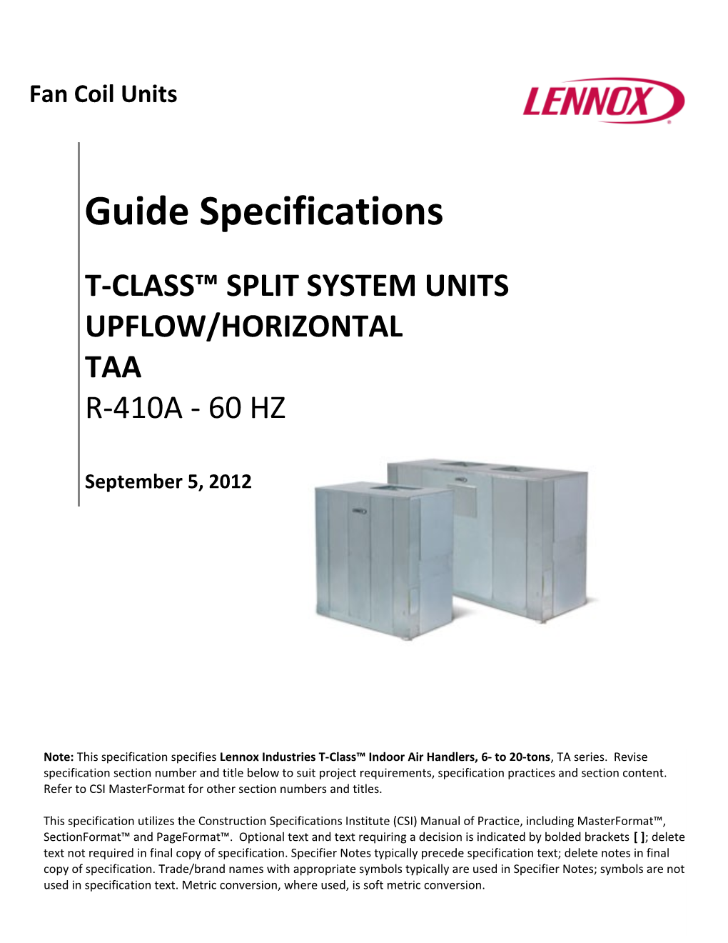 B Series Up-Flow - Horizontal Blower Coil Units s1