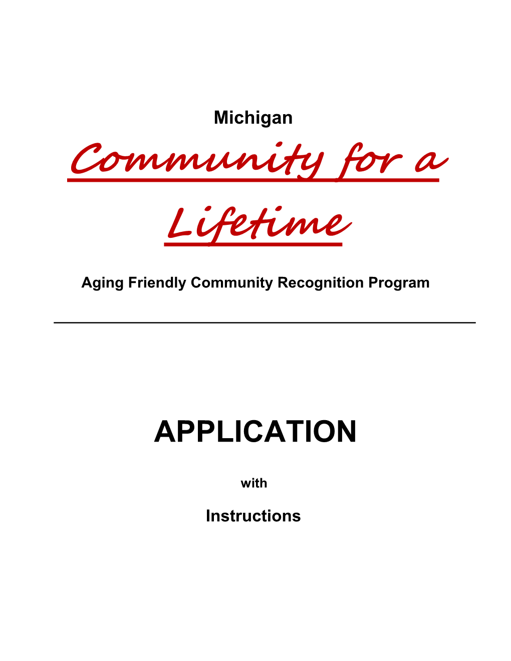 Michigan Community for a Lifetime