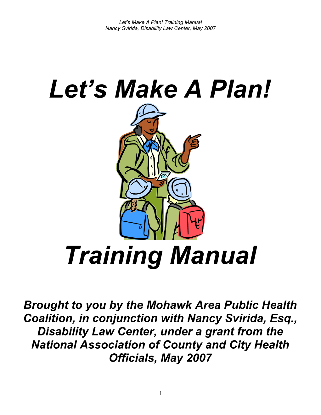 Let S Make a Plan! Training Manual