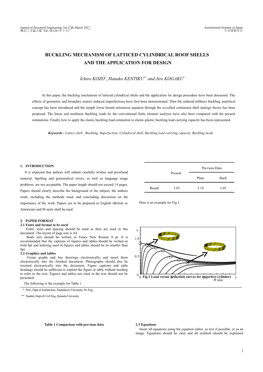 Buckling Mechanism of Latticed Cylindrical Roof Shells