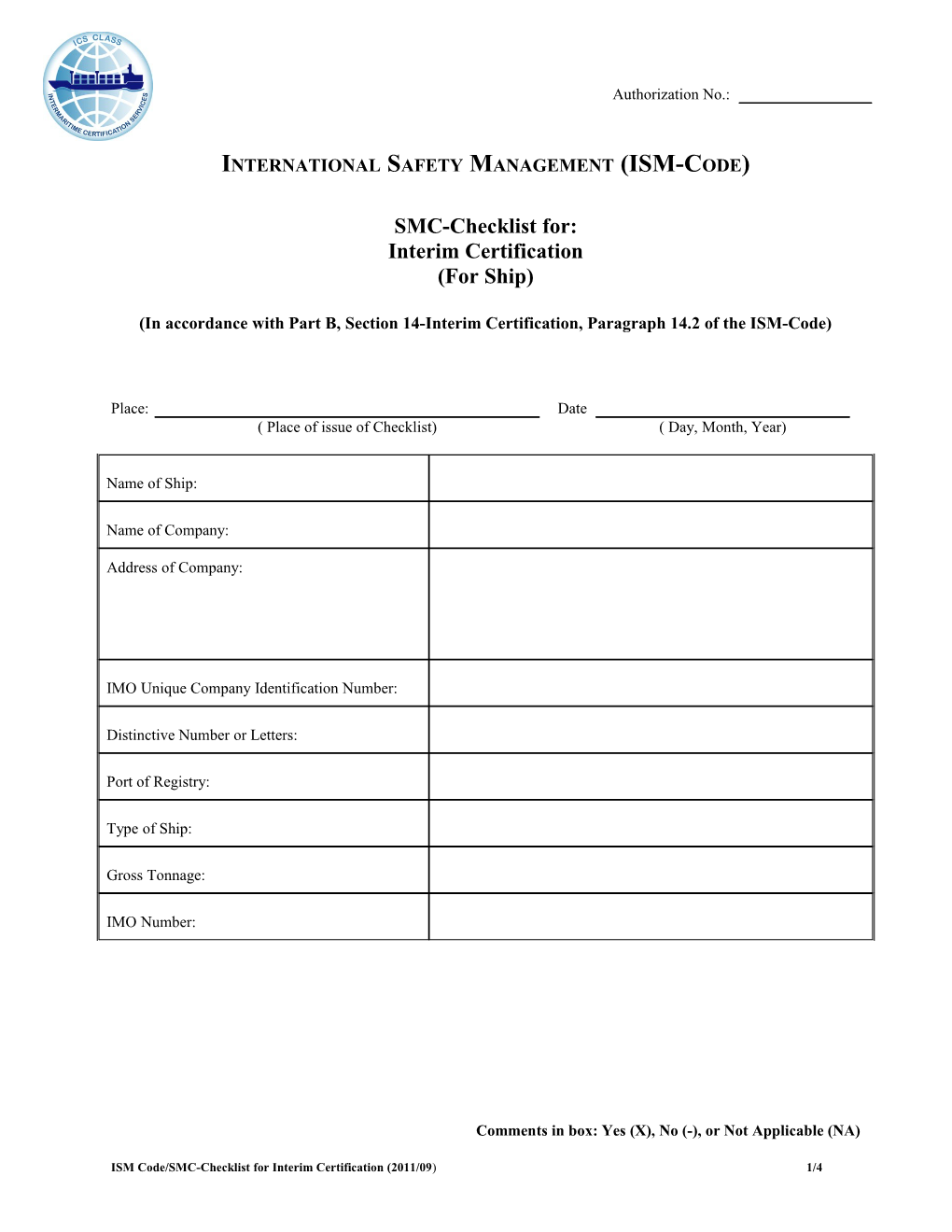International Safety Management (ISM-Code)