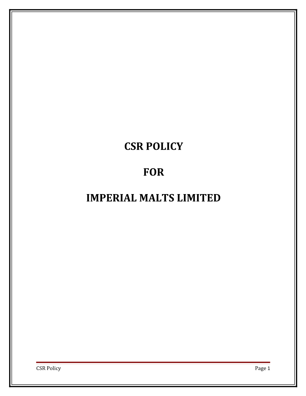 About Imperial Malts Limited (IML)
