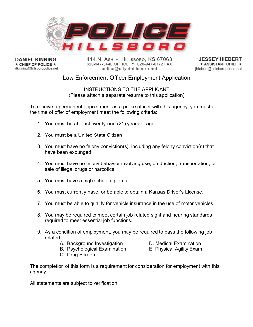 Hillsboro Police Department