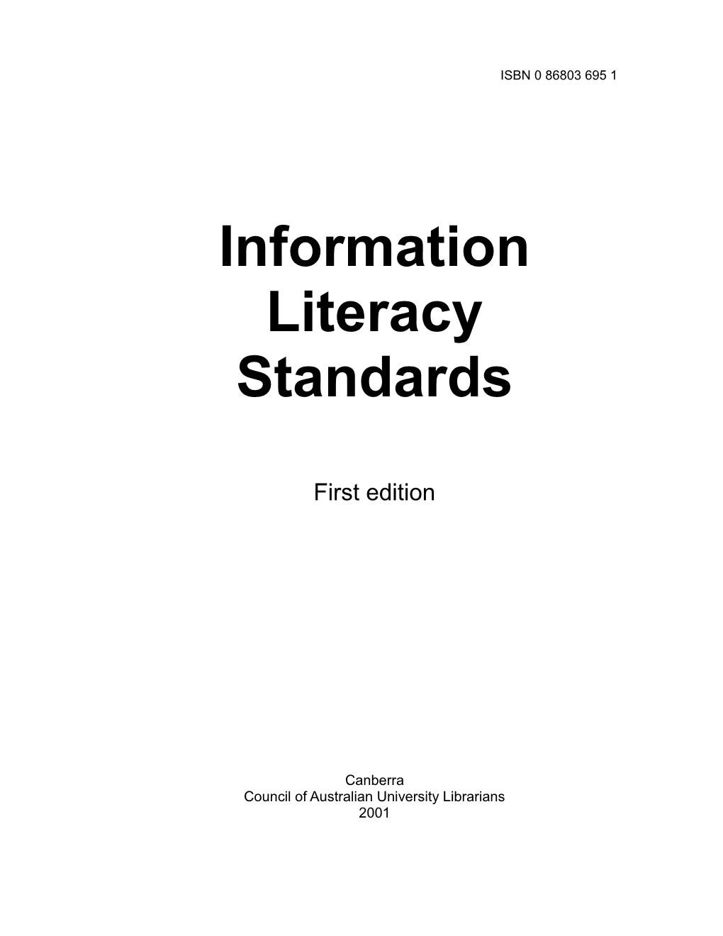 Information Literacy Standards