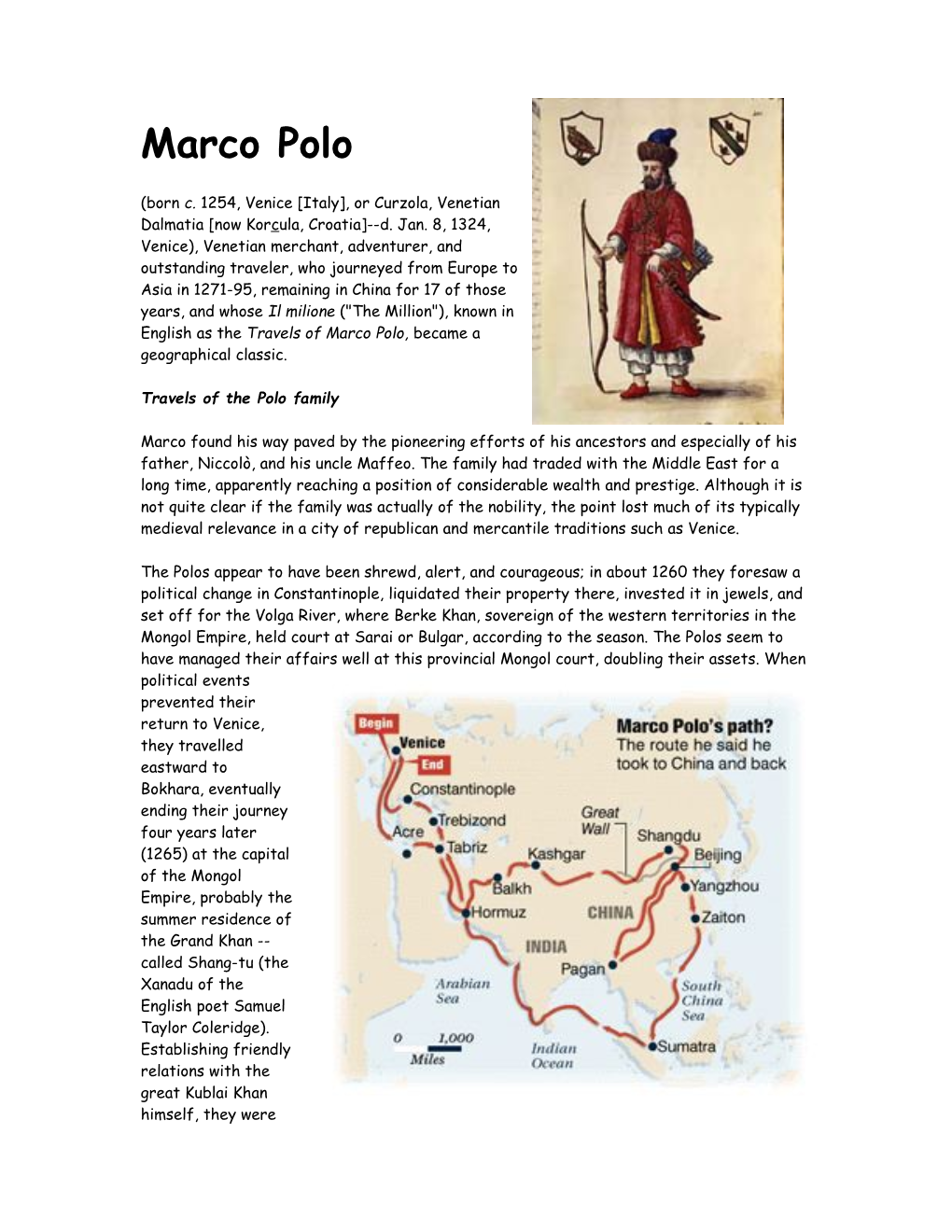 Travels of the Polo Family