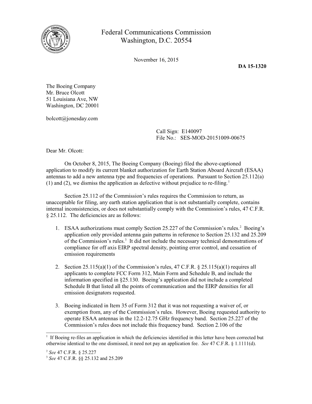 Federal Communications Commission DA 15-1320
