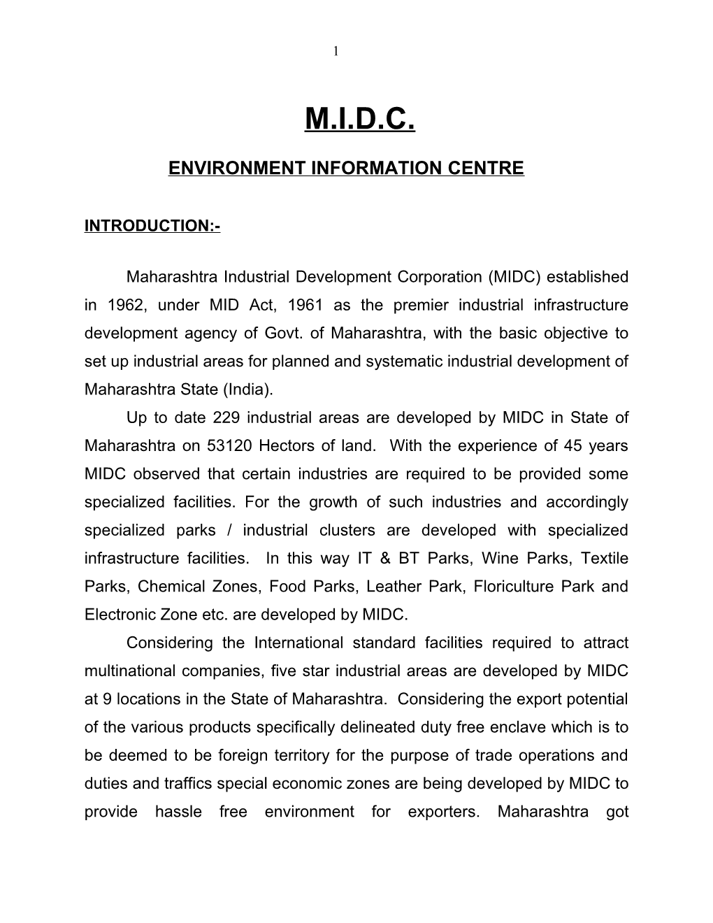 Environment Infiormation Centre