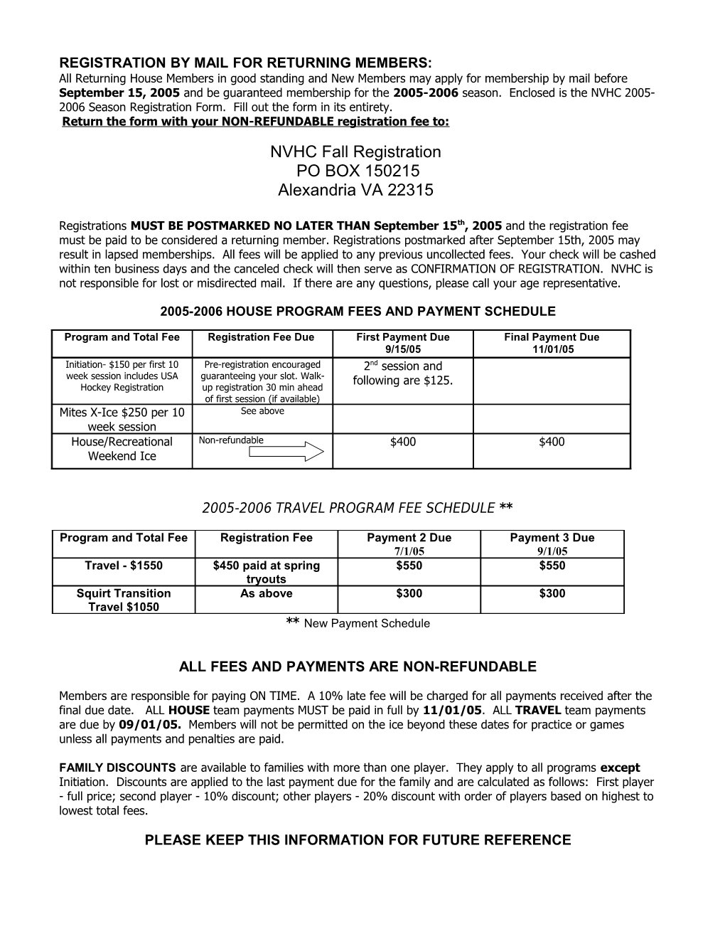 Nvhc 1998-99 Season Program Information