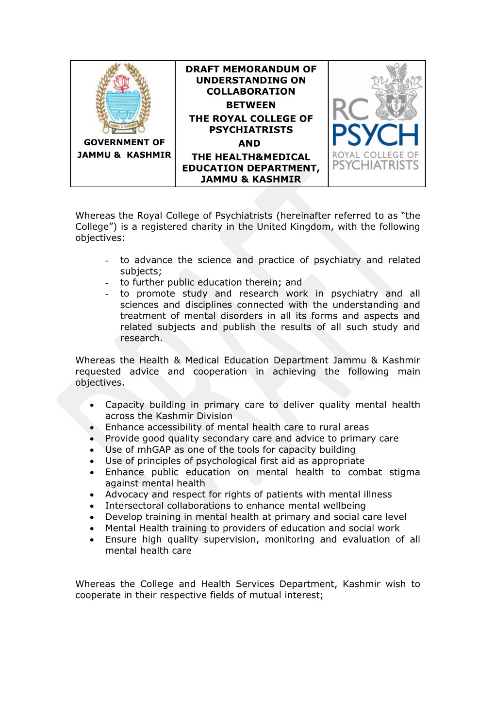 to Advance the Science and Practice of Psychiatry and Related Subjects;