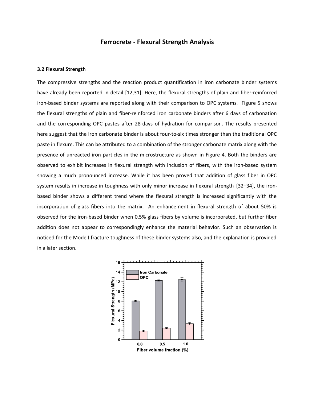 Ferrocrete - Flexural Strength Analysis
