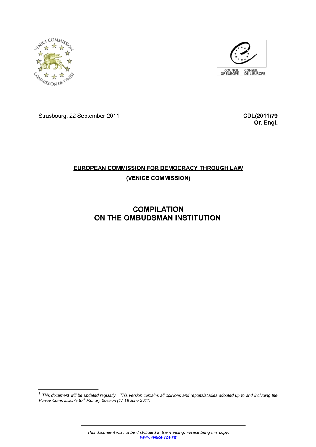 European Commission for Democracy Through Law