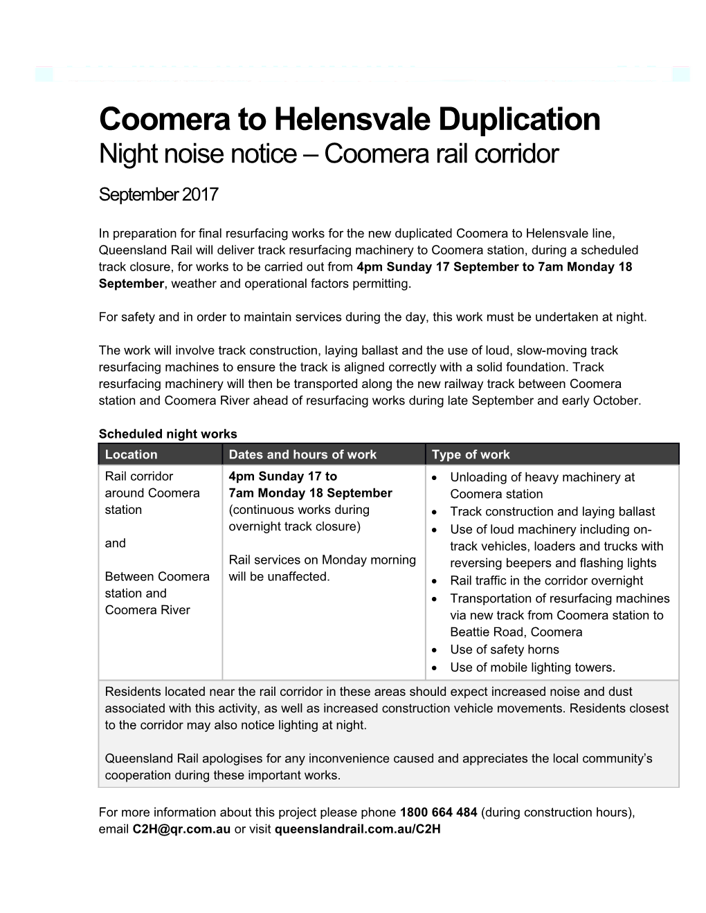 Station and Footbridge Closure