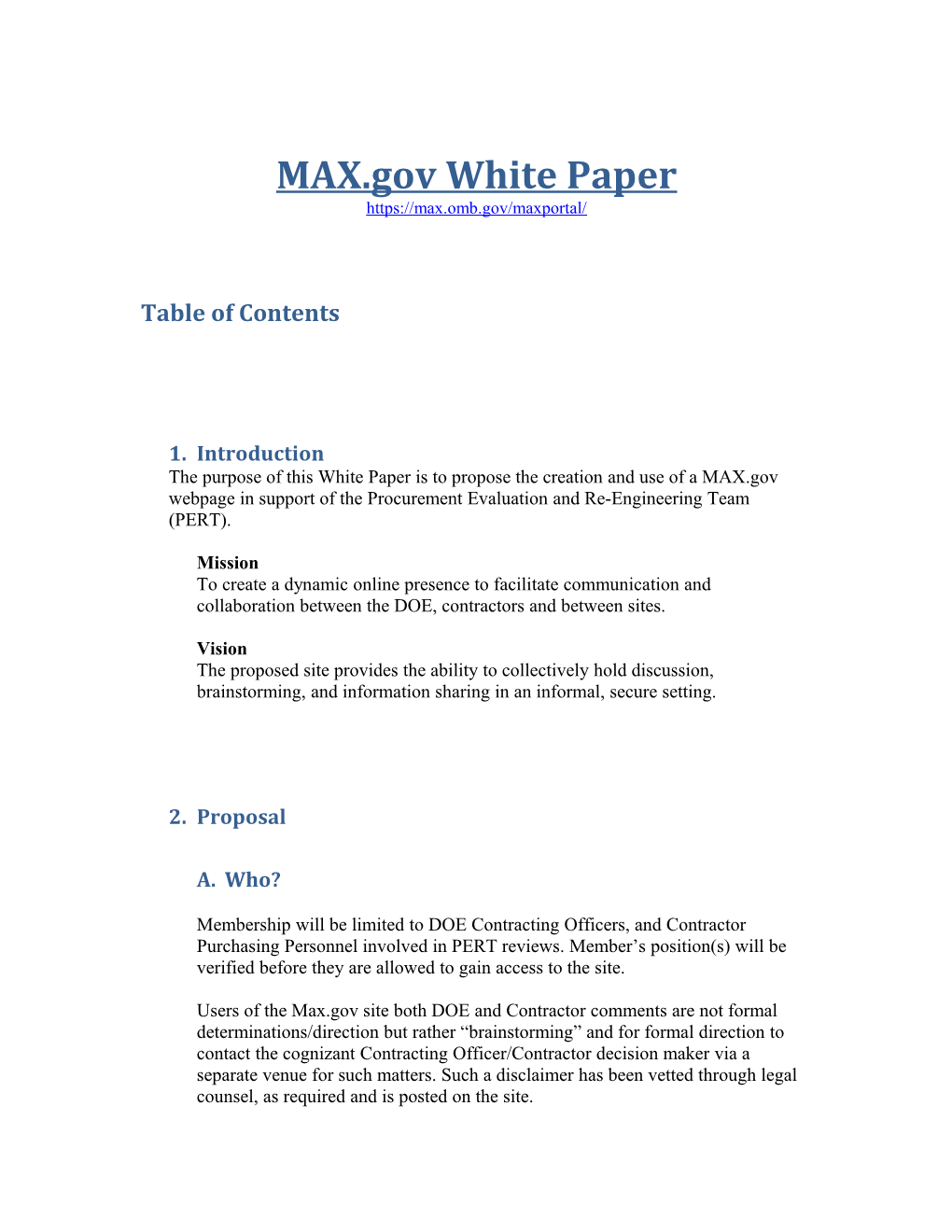MAX.Gov White Paper