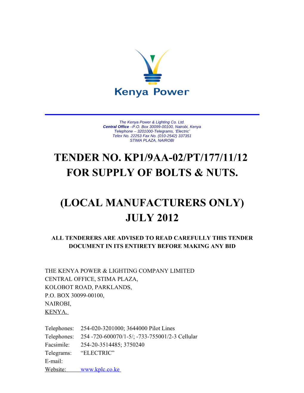 The Kenya Power & Lighting Co. Ltd