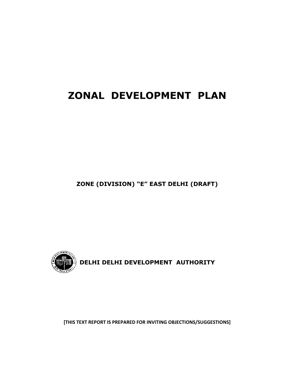 Zonal Development Plan