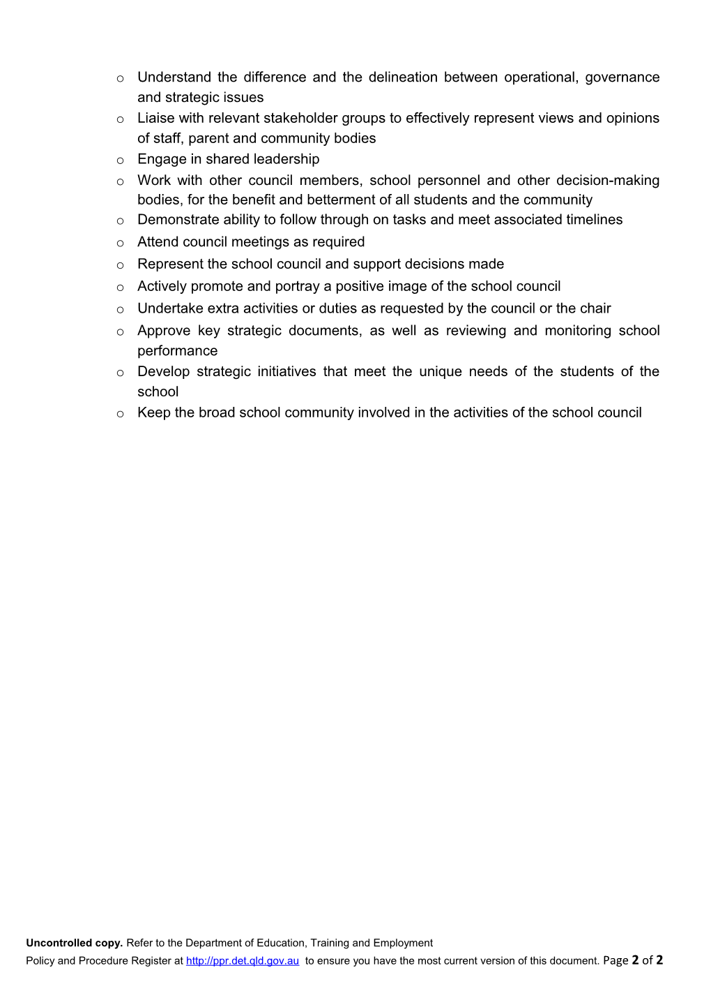 IPS - Role Description - School Council Members - Fact Sheet