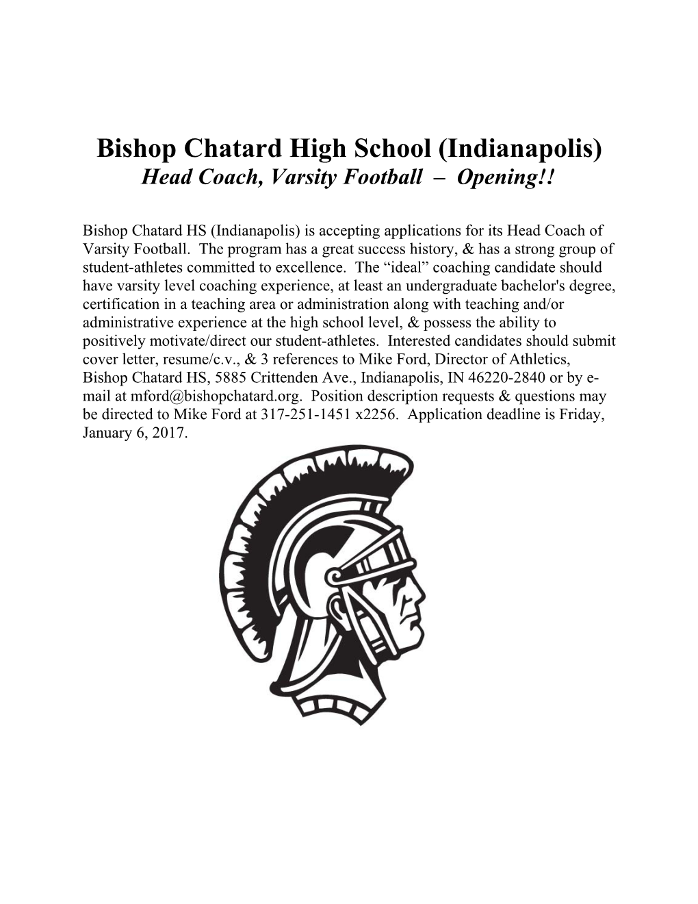 Bishop Chatard High School (Indianapolis) s1
