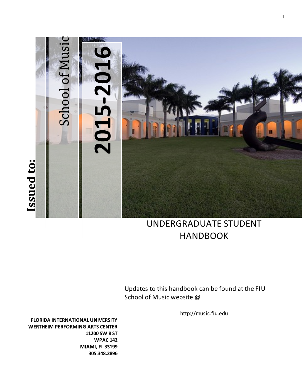 2015 2016 Undergraduate Student Handbook