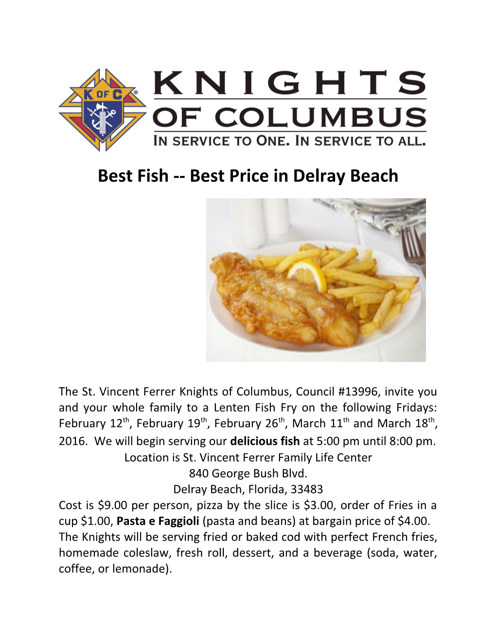 Best Fish Best Price in Delray Beach