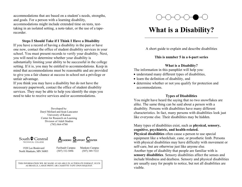 What Is a Disability