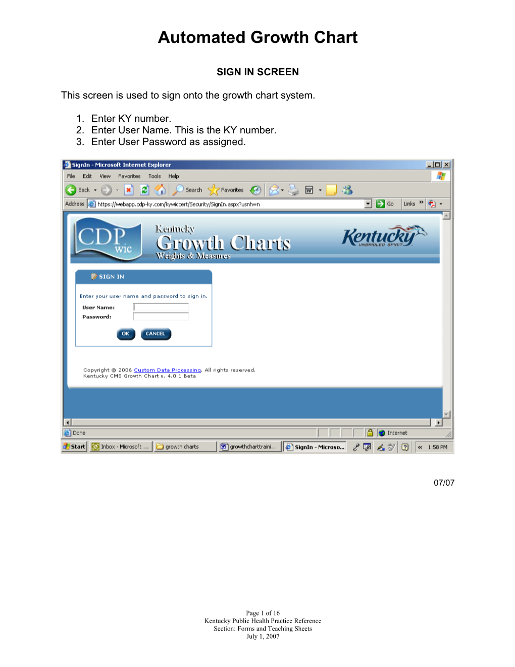 Automated Growth Chart