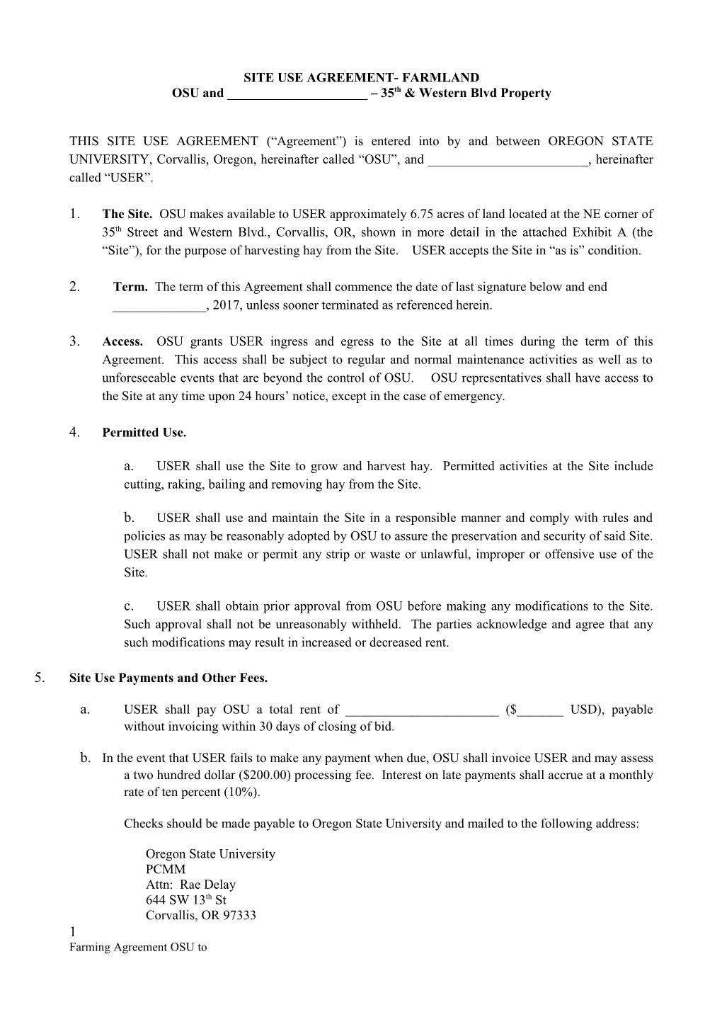 Draft 01/01/01 Lease Agreement, Pcc, Inc