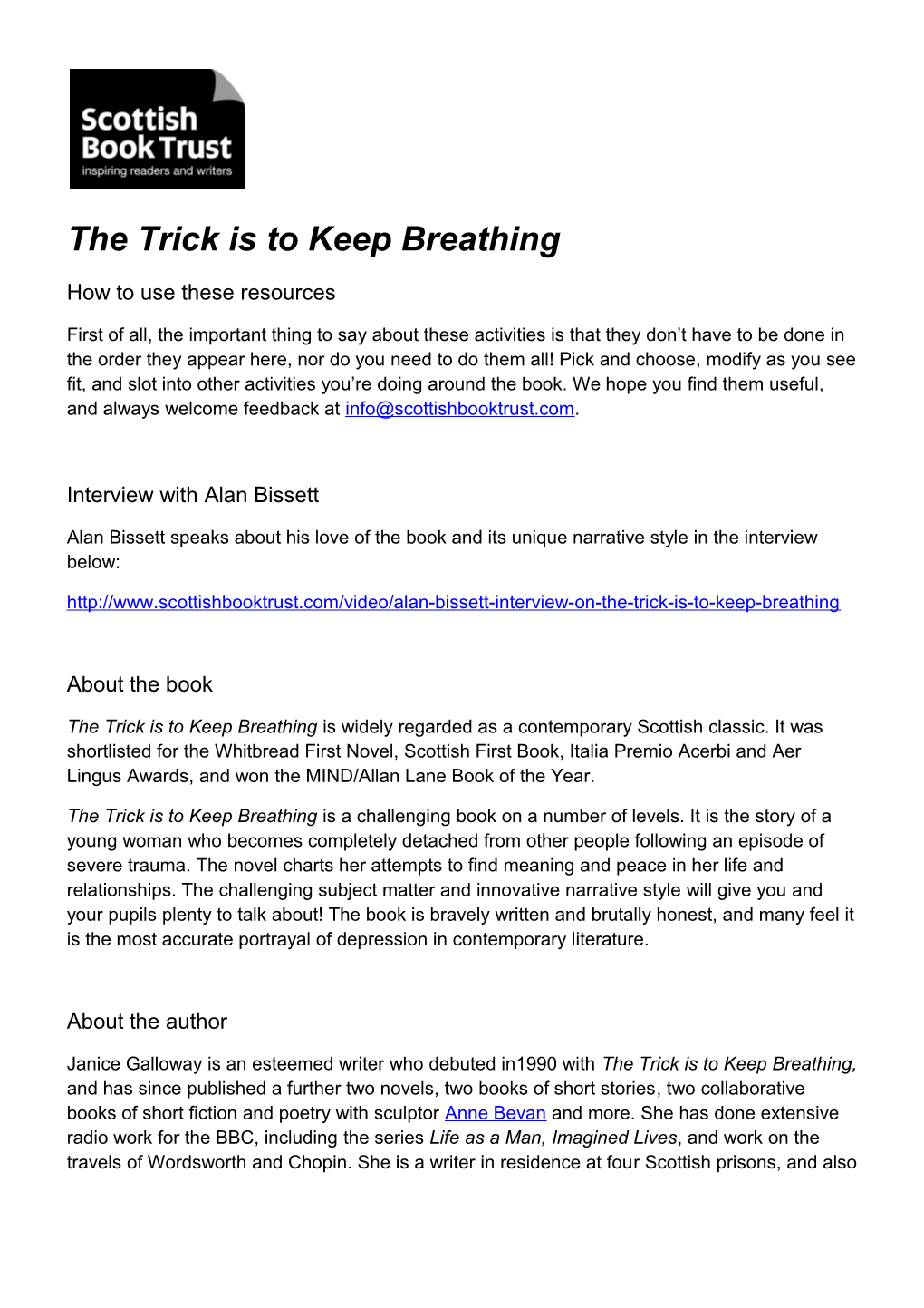 The Trick Is to Keep Breathing