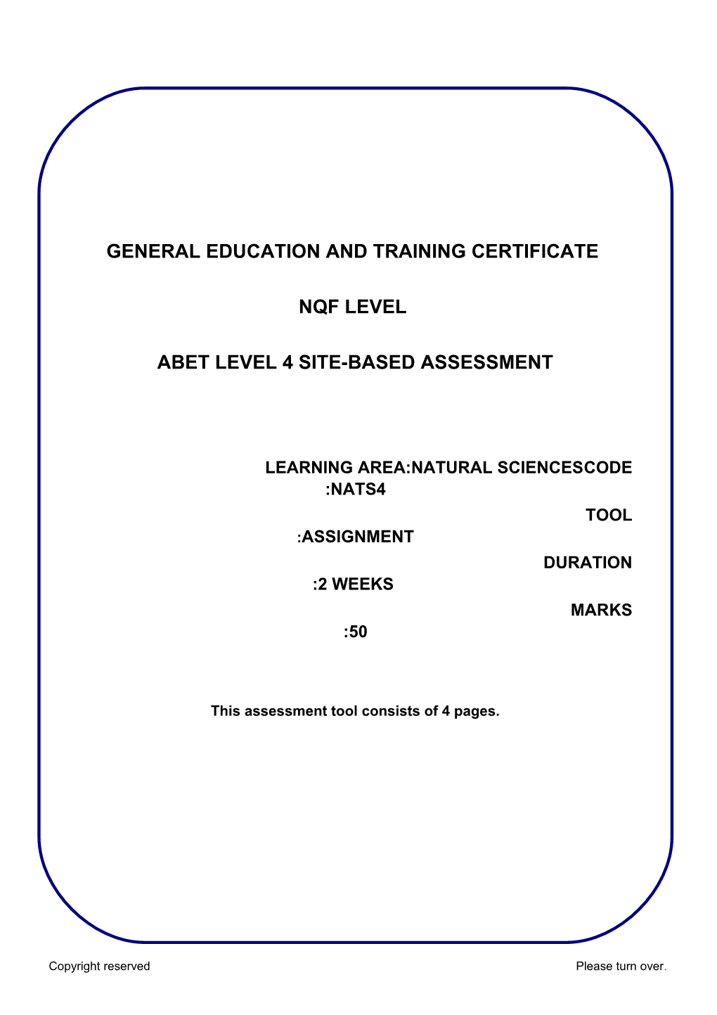 Abet Level 4 Summative Assessment s4