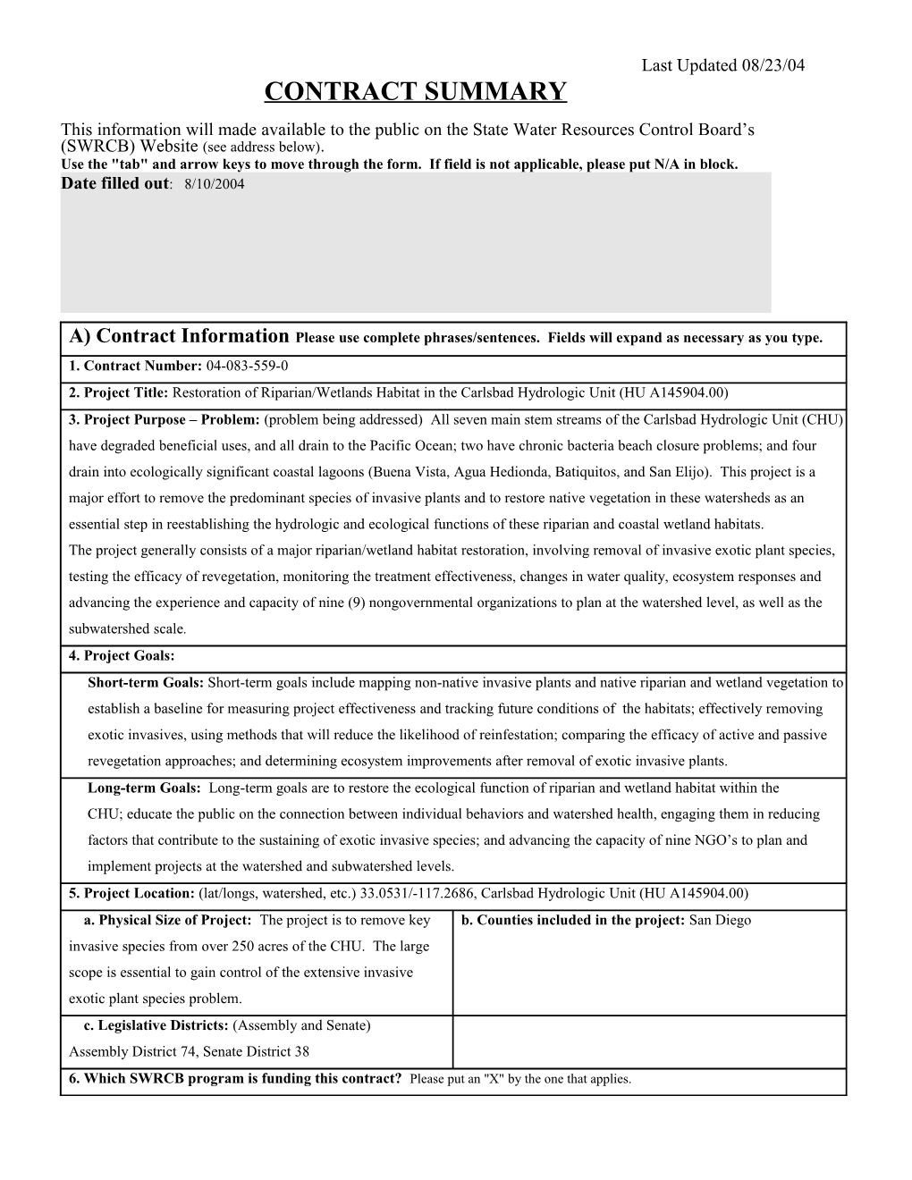 Natural Resource Project Inventory (NRPI) s8