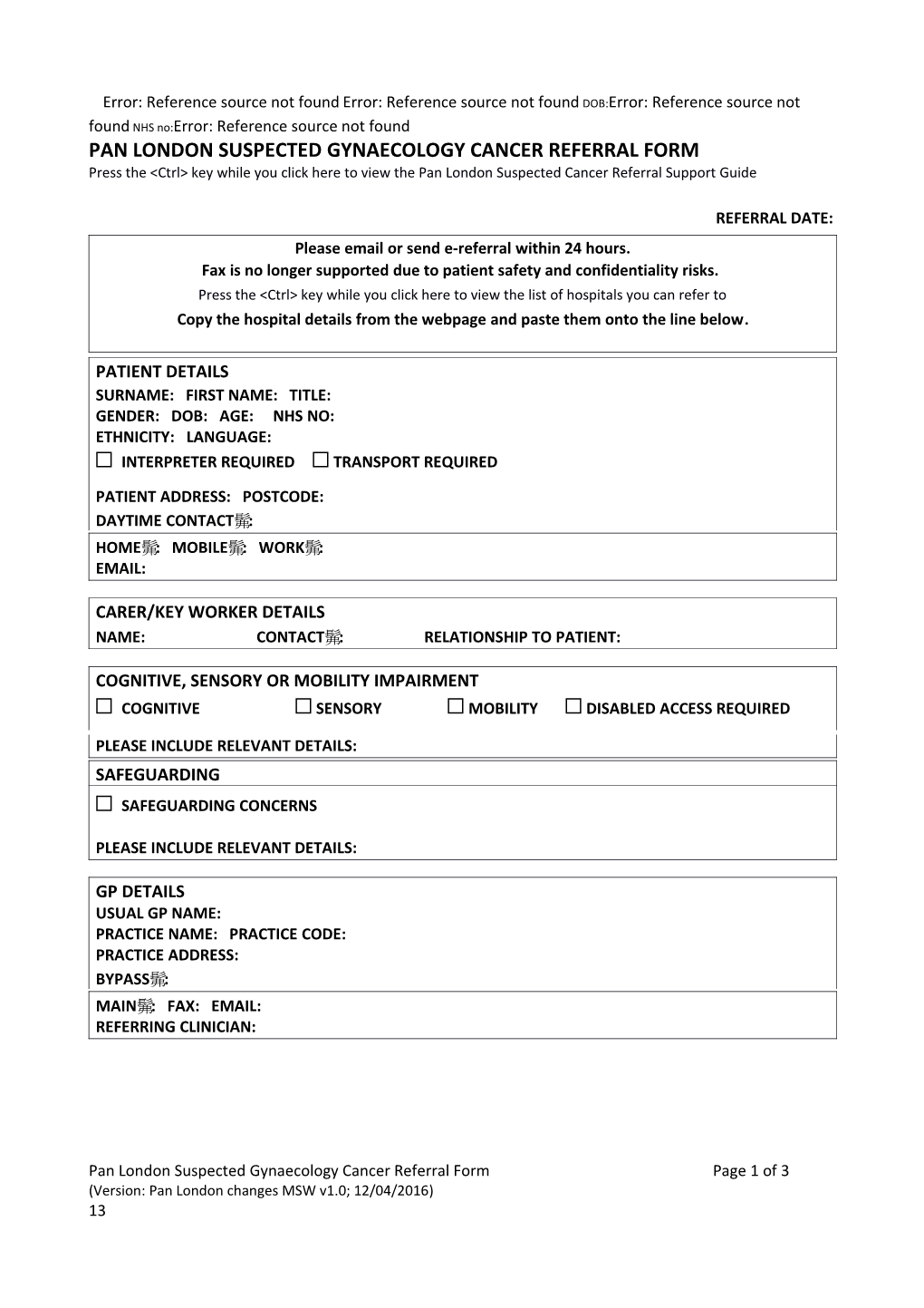 Colorectal 2 Week Referral Form s3