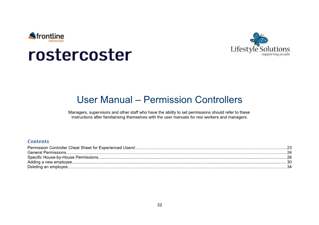 User Manual Permission Controllers