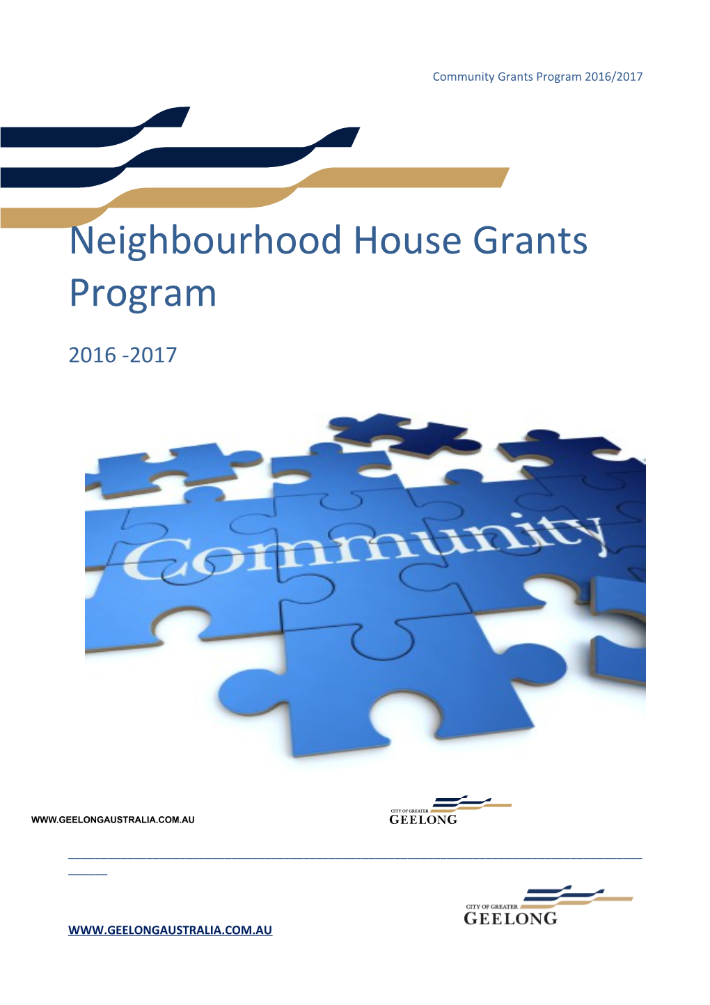 Community Grants Program 2016/2017