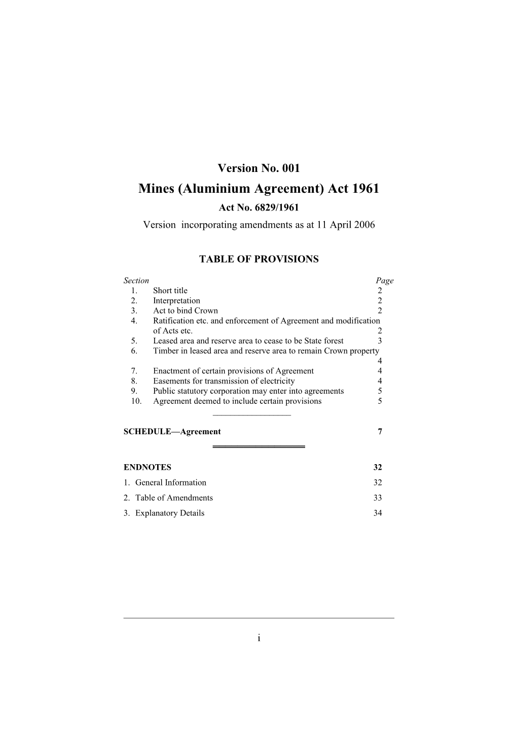 Mines (Aluminium Agreement) Act 1961