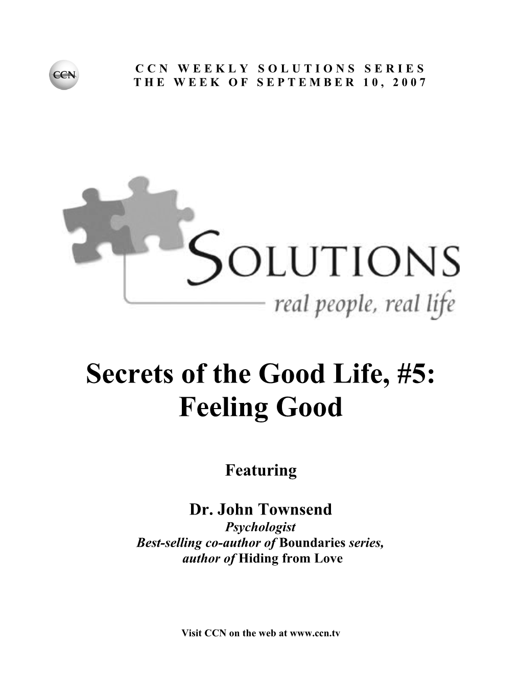 CCN Getting the Good Life, 5: Feeling Good Page 2