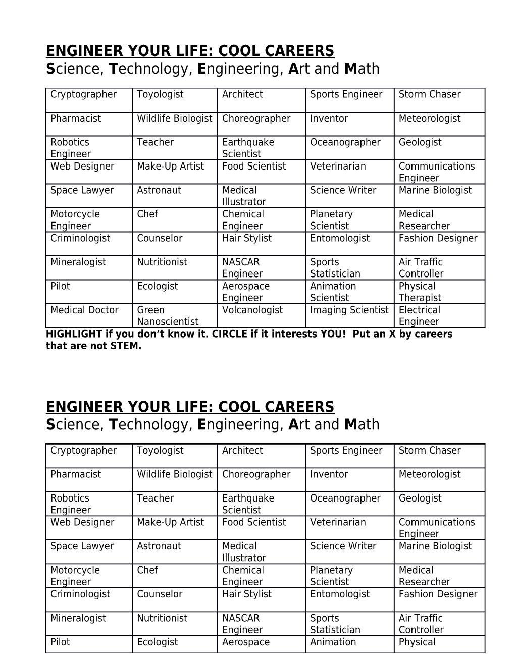 Engineer Your Life: Cool Careers