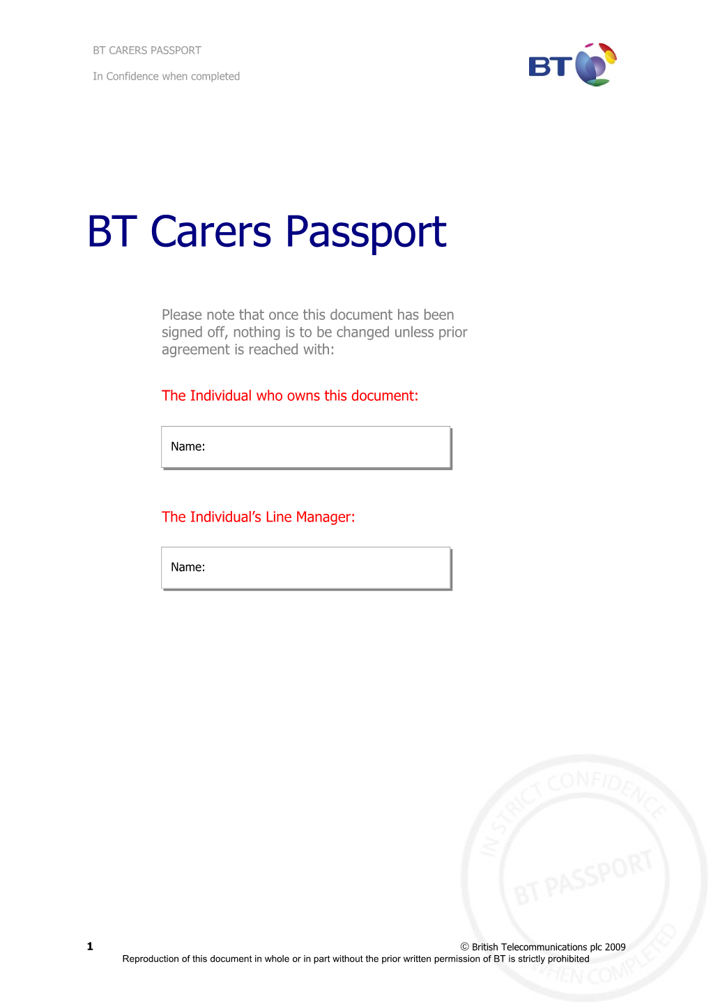 BT Disability Passport