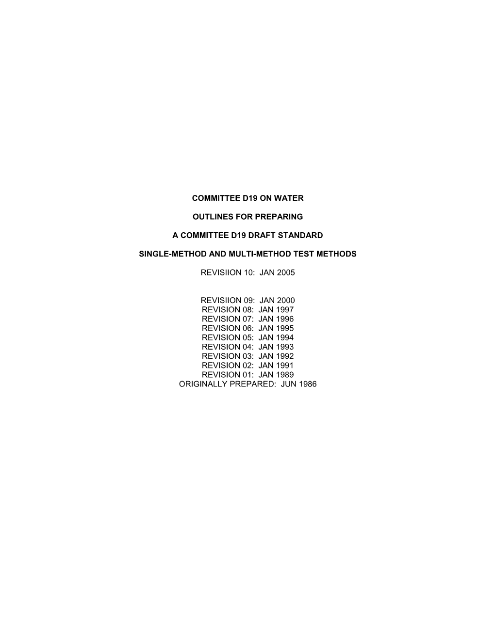 Single-Method and Multi-Method Test Methods