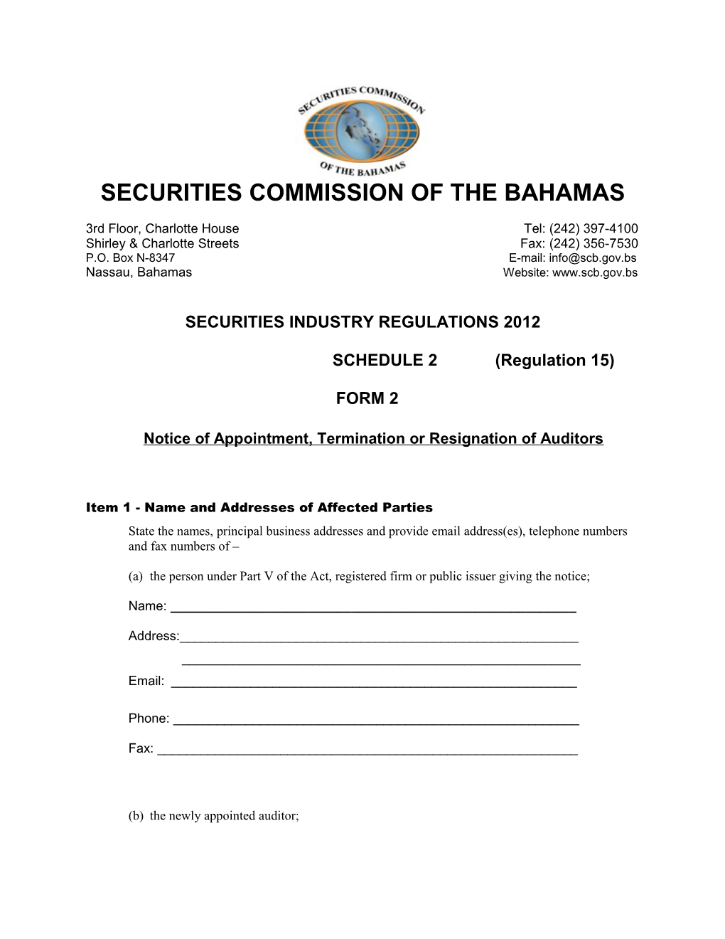 Securities Commission of the Bahamas