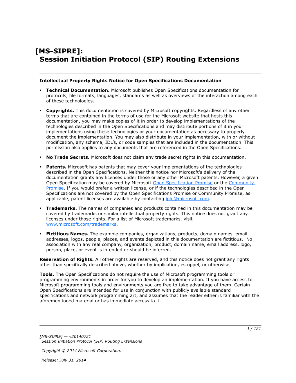 Intellectual Property Rights Notice for Open Specifications Documentation s153