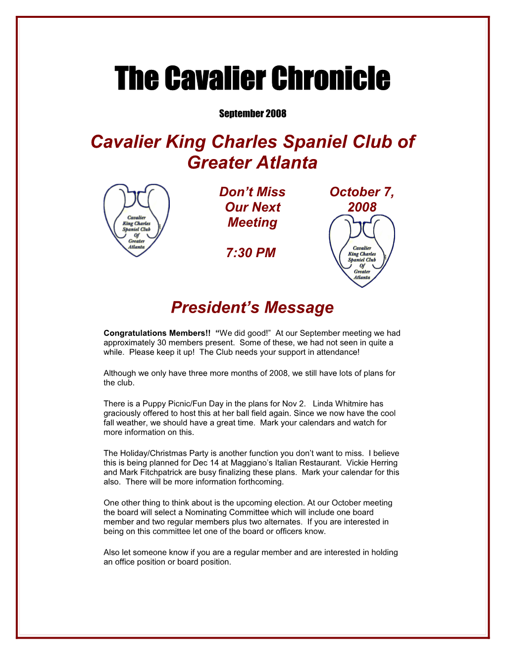 The Cavalier Chronicle