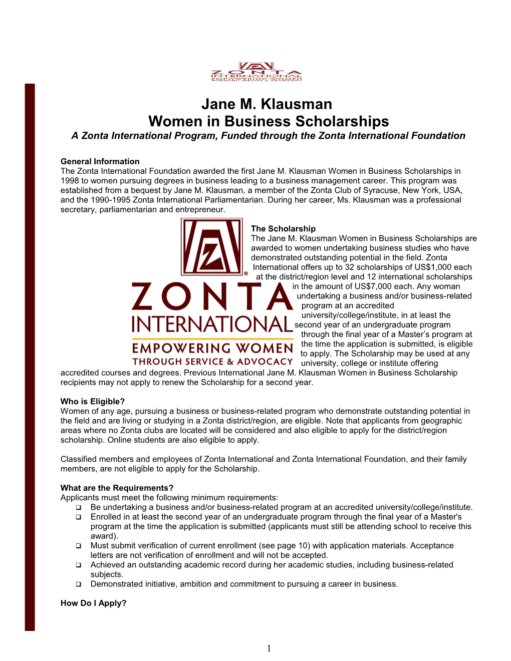 A Zonta International Program, Funded Through the Zonta International Foundation s1