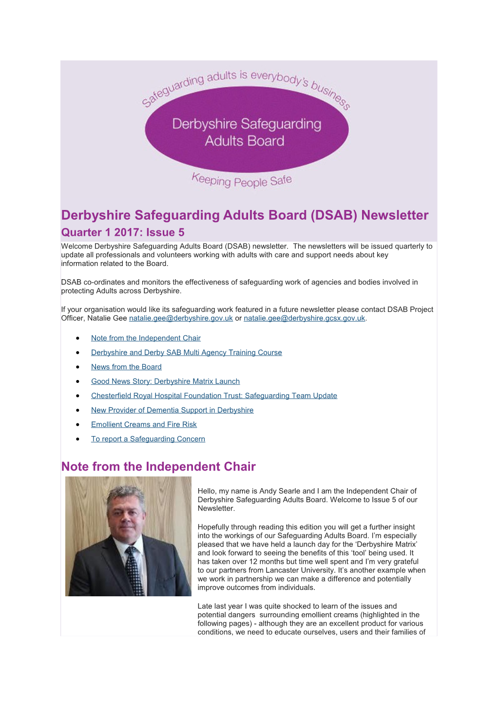 Safeguarding Adults Board Newsletter Issue 5