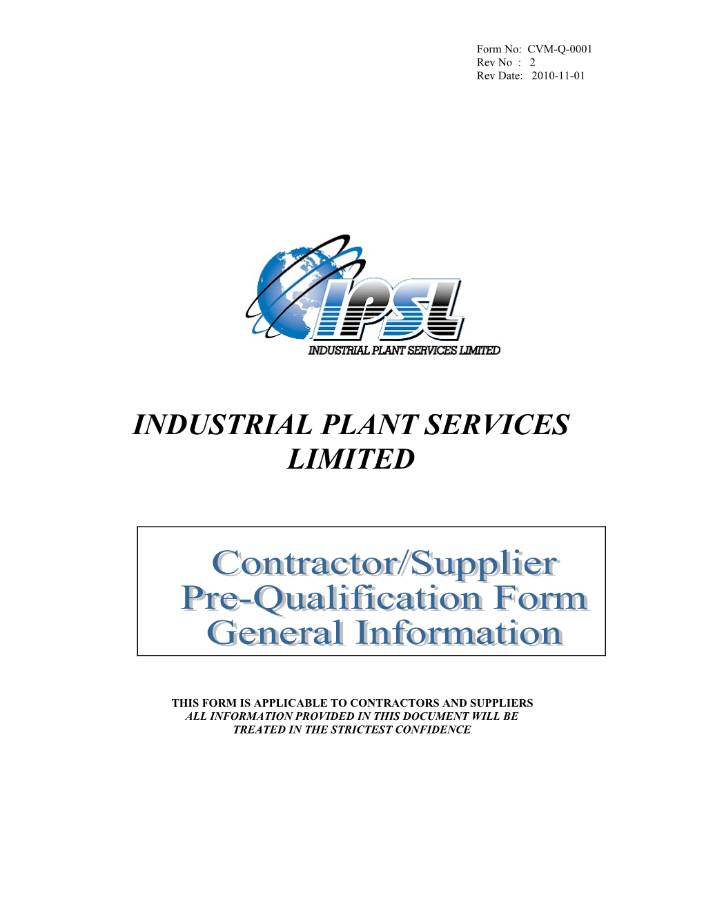 Industrial Plant Services Limited