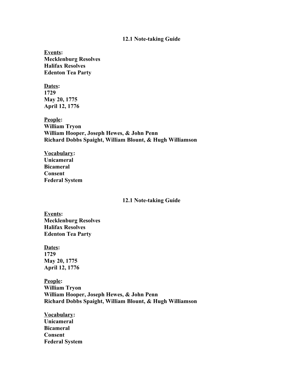 12.1 Note-Taking Guide