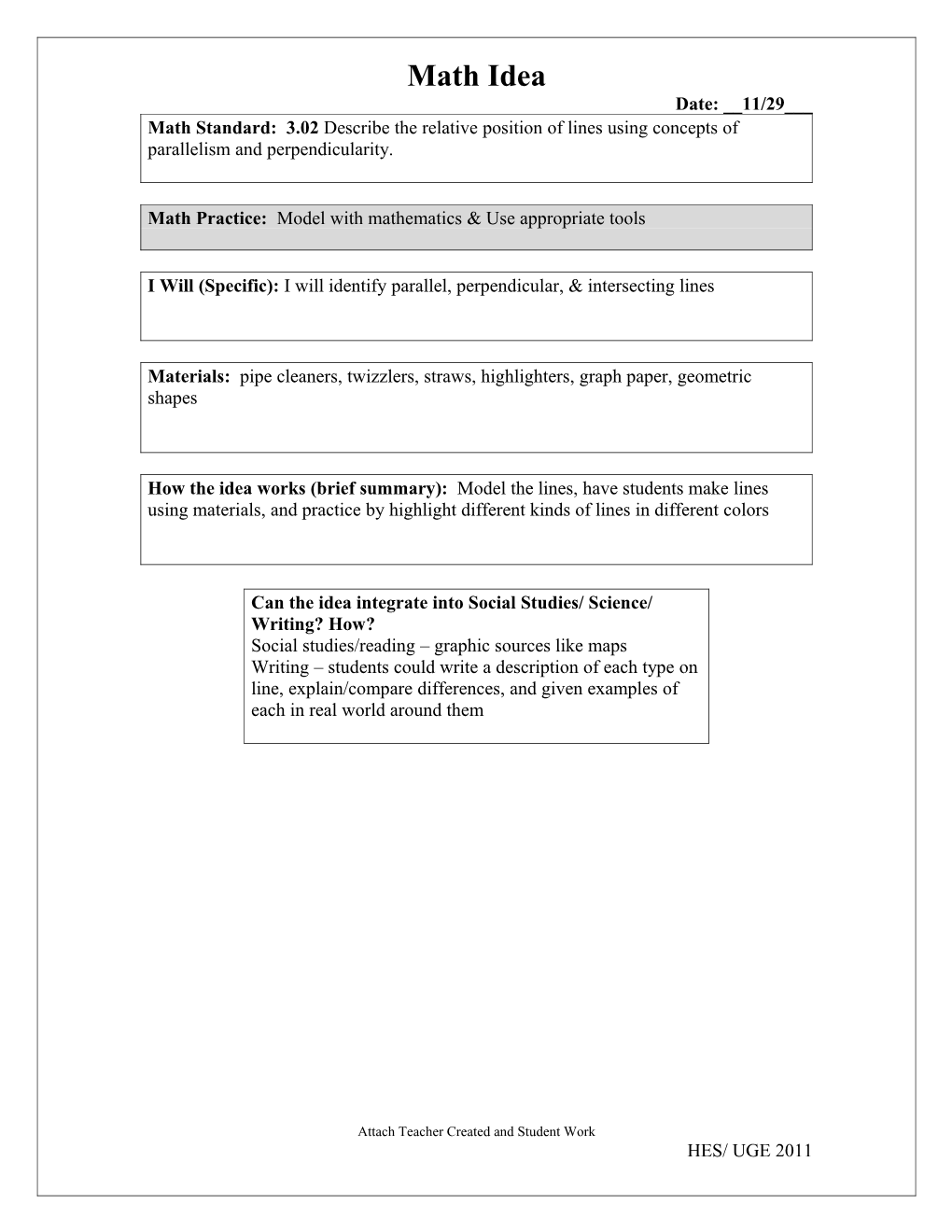 Math Practice: Model with Mathematics & Use Appropriate Tools