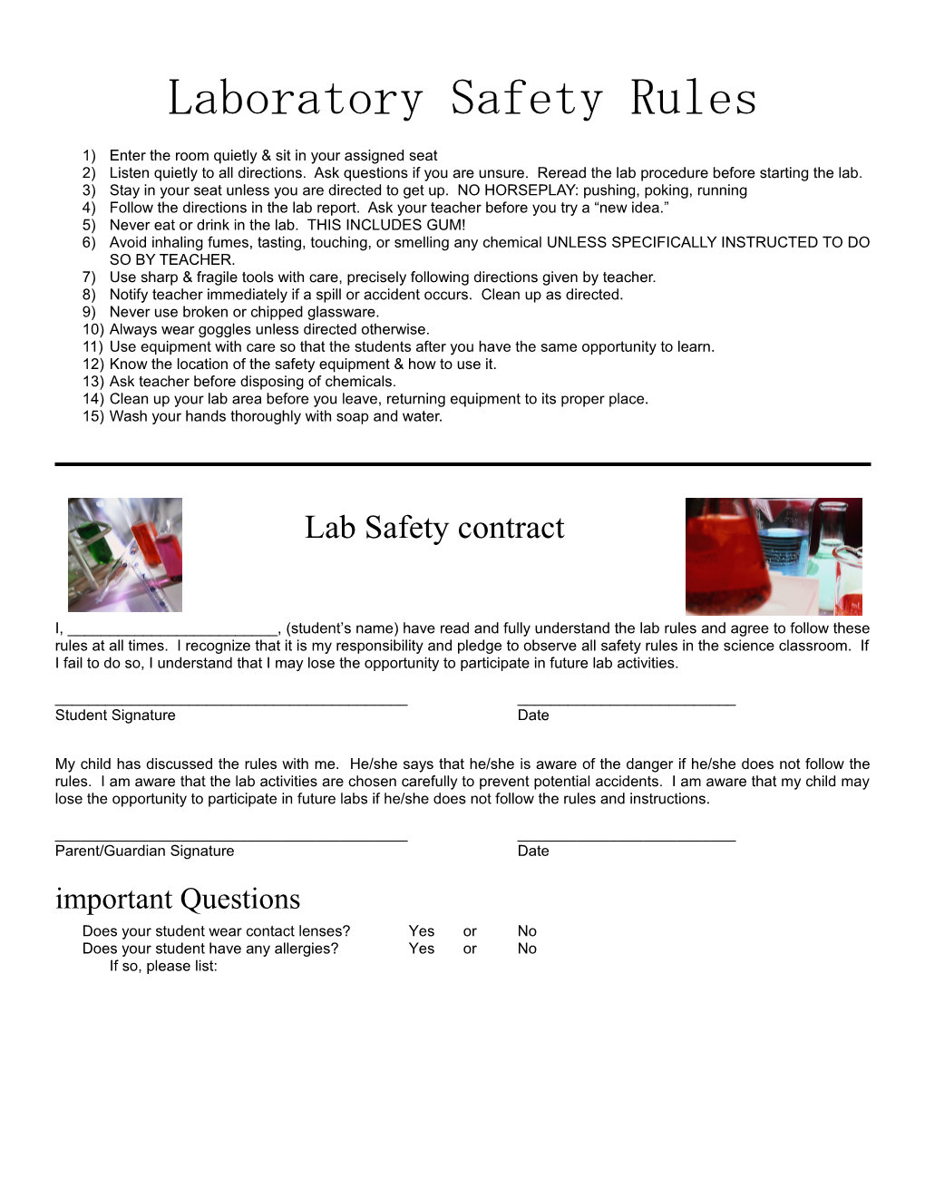 Laboratory Safety Rules s4