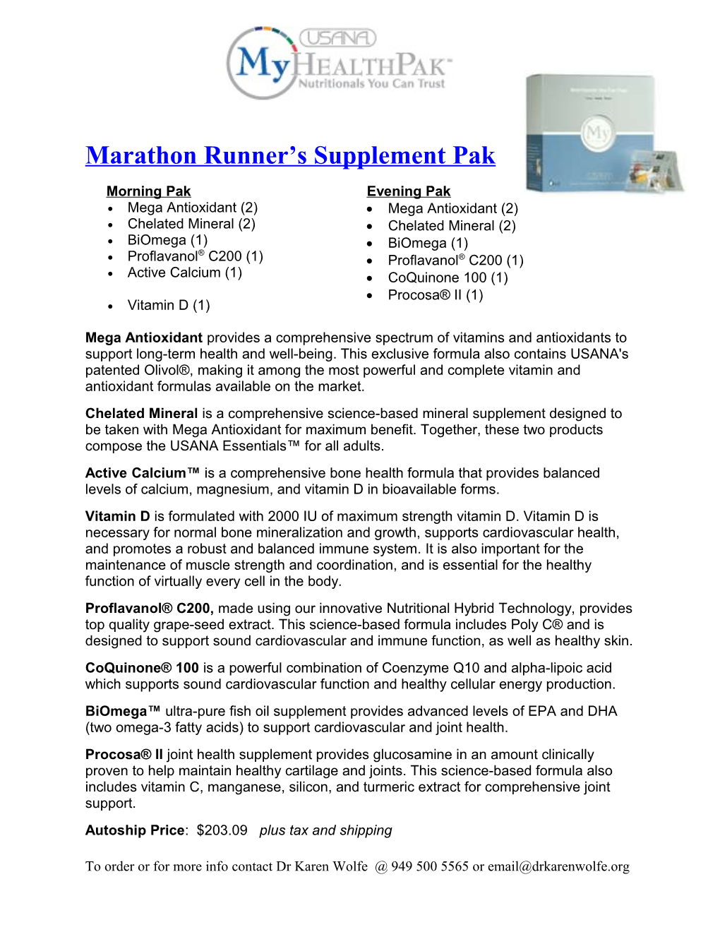 Competitive Runner Pak