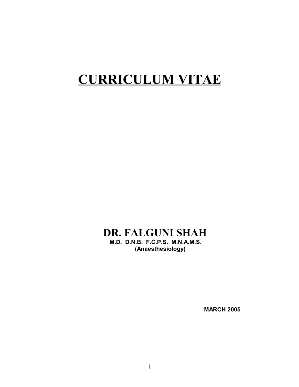 Curriculum Vitae s397